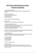 AP Environmental Science Exam Practice Questions & ANSWERS &lpar;A&plus; GRADED 100&percnt; VERIFIED&rpar;&vert; 2025&sol;2026