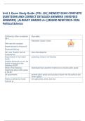 Unit 1 Exam Study Guide &lpar;POL 101&rpar; NEWEST EXAM COMPLETE  QUESTIONS AND CORRECT DETAILED ANSWERS &lpar;VERIFIED  ANSWERS&rpar; &vert;ALREADY GRADED A&plus;&vert;&vert;BRAND NEW&excl;&excl;2025-2026  Political Science