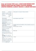 Jones and bartlett FADO exam 1 STUDY GUIDE NEWEST EXAM  COMPLETE QUESTIONS AND CORRECT DETAILED ANSWERS  &lpar;VERIFIED ANSWERS&rpar; &vert;ALREADY GRADED A&plus;&vert;&vert;BRAND NEW&excl;&excl;2026 Jones and bartlett FADO exam 1 STUDY GUIDE NEWEST EXAM  COMPLETE QUESTIONS AND CORRECT DETAILED