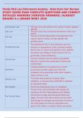 Florida FDLE Law Enforcement Academy - State Exam Test Review  STUDY GUIDE EXAM COMPLETE QUESTIONS AND CORRECT  DETAILED ANSWERS &lpar;VERIFIED ANSWERS&rpar; &vert;ALREADY  GRADED A&plus;&vert;&vert;BRAND NEW&excl;&excl; 2026 