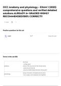 OCC Anatomy and physiology - EXAM 1 &lpar;2025&rpar; comprehensive questions and verified detailed solutions ALREADY A&plus; GRADED HIGHLY RECOMMENDED&vert;100&percnt; CORRECT&excl;&excl;