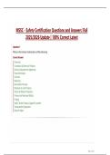 MSSC - Safety Certification Questions and Answers &vert;Fall  2025&sol;2026 Update &vert; 100&percnt; Correct Latest