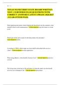 TEXAS MANICURIST STATE BOARD WRITTEN TEST &vert; CERTIFIED EXAM QUESTIONS WITH CORRECT ANSWERS LATEST UPDATE 2026&sol;2027 &vert; GUARANTEED PASS&period;