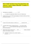 WGU D440 Nutrition Exam Prep Questions and Answers &vert; Latest Update 2026&sol;2027 &vert; Graded A&plus; &vert; Guaranteed Pass&period;