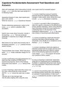 Capstone Fundamentals Assessment Test Questions and Answers