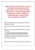 SMOG CHECK INSPECTOR CA EXAM  2025/2026 WITH 500 QUESTIONS  ACCURATE ACTUAL EXAM WITH  FREQUENTLY TESTED QUESTIONS  AND STUDY GUIDE / EXPERTLY  VERIFIED FOR GUARANTEED  PASS/ALREADY GRADED A+ 