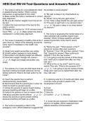 HESI Exit RN V4 Test Questions and Answers Rated A