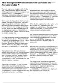 HESI Management Practice Exam Test Questions and Answers Graded A&plus;