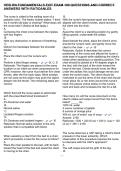 HESI RN FUNDAMENTALS EXIT EXAM 100 QUESTIONS AND CORRECT ANSWERS WITH RATIOANLES