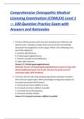 Comprehensive Osteopathic Medical  Licensing Examination &lpar;COMLEX&rpar; Level 1  &mdash; 100-Question Practice Exam with  Answers and Rationales