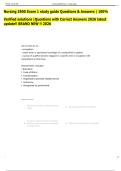 Nursing 2900 Exam 1 study guide Questions & Answers &vert; 100&percnt;  Verified solutions &vert;Questions with Correct Answers 2026 latest  update&excl;&excl; BRAND NEW &excl;&excl; 2026 