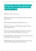 360 FOOD HANDLING COURSE TEXAS EXAM SCRIPT 2026 QUESTIONS WITH SOLUTIONS UPDATED GRADED A&plus;