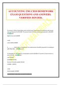 ACCOUNTING 2301 CH10 HOMEWORK EXAM QUESTIONS AND ANSWERS&period; VERIFIED 2025&sol;2026&period;