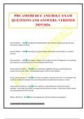 PRE AMEDD DCC AND BOLC EXAM QUESTIONS AND ANSWERS&period; VERIFIED 2025&sol;2026&period;