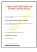 AMEDD DCC EXAM QUESTIONS AND ANSWERS&period; VERIFIED 2025&sol;2026&period;