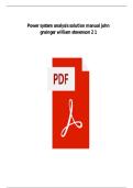 Solution Manual For Power System Analysis By John J&period;Grainger&comma; William D&comma;