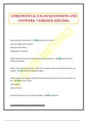 ANRS230 FINAL EXAM QUESTIONS AND ANSWERS&period; VERIFIED 2025&sol;2026&period;