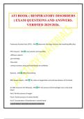 ATI BOOK &lpar; RESPIRATORY DISORDERS &rpar; EXAM QUESTIONS AND ANSWERS&period; VERIFIED 2025&sol;2026&period;