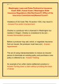 Washington Laws and Rules Pertinent to Insurance  Exam 2026 &vert; Actual Exam &vert; Washington State  Insurance Regulations &vert;&vert;Verified Exam&excl;&excl;&excl;&vert; Office of the  Insurance Commissioner&vert;&vert;Newest Exam&excl;&excl;&excl; 