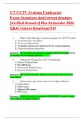 CT CCTV Systems Contractor   Exam Questions And Correct Answers   &lpar;Verified Answers&rpar; Plus Rationales 2026  Q&A&vert; Instant Download Pdf 