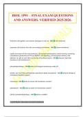 BIOL 1P91 &ndash; FINAL EXAM QUESTIONS AND ANSWERS&period; VERIFIED 2025&sol;2026&period;