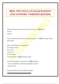 BIOL 1P91 FINAL EXAM QUESTIONS AND ANSWERS&period; VERIFIED 2025&sol;2026&period;