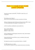 PNVN 1111 EXAM STUDY GUIDE LATEST UPDATED