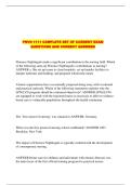  PNVN 1111 COMPLETE SET OF CURRENT EXAM QUESTIONS AND CORRECT ANSWERS