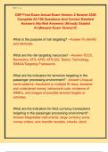 CBP Final Exam Actual Exam Version 2 Newest 2026  Complete All 100 Questions And Correct Detailed  Answers &lpar;Verified Answers&rpar; &vert;Already Graded  A&plus;&vert;&vert;Newest Exam Version&excl;&excl;&excl; 