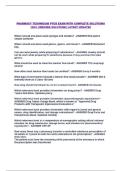 PHARMACY TECHNICIAN PTCB EXAM WITH COMPLETE SOLUTIONS 100&percnt; VERIFIED SOLUTIONS LATEST UPDATE&excl;&excl;