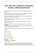 ATLS 10th Test 1 Questions and Verified Answers, 100- Guarantee Pass
