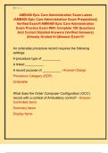 AMB400 Epic Care Administration Exam Latest  &sol;AMB400 Epic Care Administration Exam Preparation&vert;&vert;  Verified Exam&excl;&excl;&excl;AMB400 Epic Care Administration  Exam Practice Exam With Complete 100 Questions  And Correct Detailed Answers &lpar;Verified Answers&rpar;  &vert;Already Gr