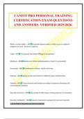 CANFIT PRO PERSONAL TRAINING CERTIFICATION EXAM QUESTIONS AND ANSWERS&period; VERIFIED 2025&sol;2026&period;
