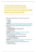 CT Drywall Contractor Exam  Questions And Correct Answers  &lpar;Verified Answers&rpar; Plus Rationales 2026  Q&A&vert; Instant Download Pdf 
