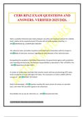 CEBS RPA2 EXAM QUESTIONS AND ANSWERS&period; VERIFIED 2025&sol;2026&period;