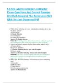 Ct Fire Alarm Systems Contractor  Exam Questions And Correct Answers  &lpar;Verified Answers&rpar; Plus Rationales 2026  Q&A&vert; Instant Download Pdf