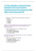 CT Fire Sprinkler Contractor Exam  Questions And Correct Answers  &lpar;Verified Answers&rpar; Plus Rationales 2026  Q&A&vert; Instant Download Pdf