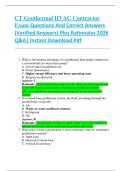 CT Geothermal HVAC Contractor  Exam Questions And Correct Answers  &lpar;Verified Answers&rpar; Plus Rationales 2026  Q&A&vert; Instant Download Pdf  