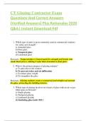 CT Glazing Contractor Exam  Questions And Correct Answers  &lpar;Verified Answers&rpar; Plus Rationales 2026  Q&A&vert; Instant Download Pdf  