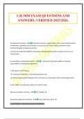 CJL3038 EXAM QUESTIONS AND ANSWERS&period; VERIFIED 2025&sol;2026&period;
