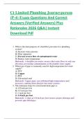 Ct Limited Plumbing Journeyperson  &lpar;P-4&rpar; Exam Questions And Correct  Answers &lpar;Verified Answers&rpar; Plus  Rationales 2026 Q&A&vert; Instant  Download Pdf 