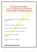 CPFT&sol;RPFT KETTERING CALCULATIONS EXAM QUESTIONS AND ANSWERS&period; VERIFIED 2025&sol;2026&period;