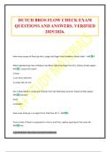 DUTCH BROS FLOW CHECK EXAM QUESTIONS AND ANSWERS&period; VERIFIED 2025&sol;2026&period;