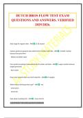 DUTCH BROS FLOW Bundled Exams 2025&sol;2026 Questions and Answers
