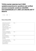 TCDHA dental materials test 3 2025 update&vert;comprehensive questions and verified answers &lpar;complete solutions&rpar; ASSURED SUCCESS&vert;GRADE A&plus;&excl;&excl; &lpar; 100&percnt; ACCURATE&rpar; GET IT RIGHT&excl;&excl;