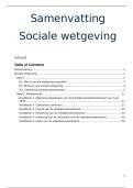 Sociale Wetgeving Samenvatting Annelies Uytterhaegen 
