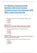 CT Masonry Contractor Exam  Questions And Correct Answers  &lpar;Verified Answers&rpar; Plus Rationales 2026  Q&A&vert; Instant Download Pdf 