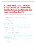 CT Medical Gas Piping Contractor  Exam Questions And Correct Answers  &lpar;Verified Answers&rpar; Plus Rationales 2026  Q&A&vert; Instant Download Pdf  