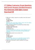 CT Siding Contractor Exam Questions  And Correct Answers &lpar;Verified Answers&rpar;  Plus Rationales 2026 Q&A&vert; Instant  Download Pdf 