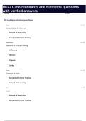WGU C168 Standards and Elements questions with verified answers